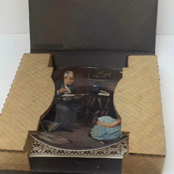 Norman Rockwell , The Story Teller 1984, Knowles Collector Plate with Box - Picture 8 of 10